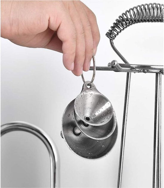 Funnels - Set of 3 - Stainless Steel Funnels - Food Grade Mini Kitchen Funnels - For transferring essential oils and liquids; small funnels for filling bottles, flasks, and boiling. - Image 6