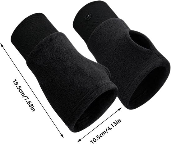 Gloves - Half-finger gloves - Warm winter gloves - Suitable for commuting, office work and driving - Black - Image 6
