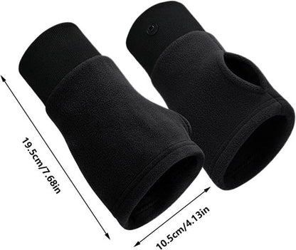 Gloves - Half-finger gloves - Warm winter gloves - Suitable for commuting, office work and driving - Black - Image 6