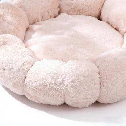 Cat basket - Warm basket for autumn/winter - Round cat basket - Dog mat - Dog basket - Cat basket for home - Pet basket - Pink - 50 cm - Image 2