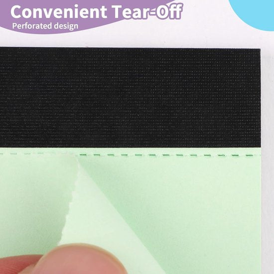Coloured notepads, set of 3 writing pads 29.5 x 21.4 cm, with micro-perforation and sturdy back, broad lines, 50 sheets per pad, ideal for school, university, office and professional use (blue/pink/green) - Image 3
