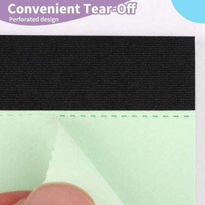 Coloured notepads, set of 3 writing pads 29.5 x 21.4 cm, with micro-perforation and sturdy back, broad lines, 50 sheets per pad, ideal for school, university, office and professional use (blue/pink/green) - Image 3