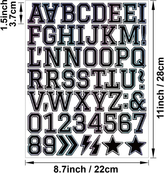 Letter stickers - 10-sheet vinyl letter stickers - 1.5-inch self-adhesive alphabet and number stickers - waterproof - suitable for mailboxes, windows, doors, cars, boats, house numbers (Style A) - Image 2