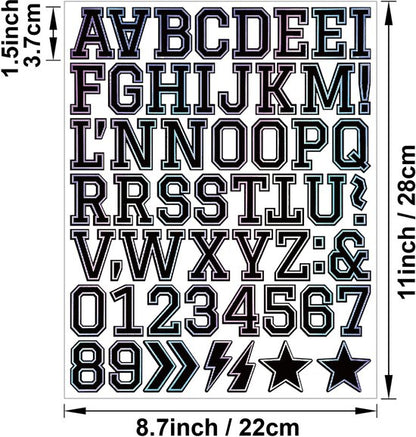 Letter stickers - 10-sheet vinyl letter stickers - 1.5-inch self-adhesive alphabet and number stickers - waterproof - suitable for mailboxes, windows, doors, cars, boats, house numbers (Style A) - Image 2