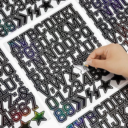 Letter stickers - 10-sheet vinyl letter stickers - 1.5-inch self-adhesive alphabet and number stickers - waterproof - suitable for mailboxes, windows, doors, cars, boats, house numbers (Style A) - Image 3