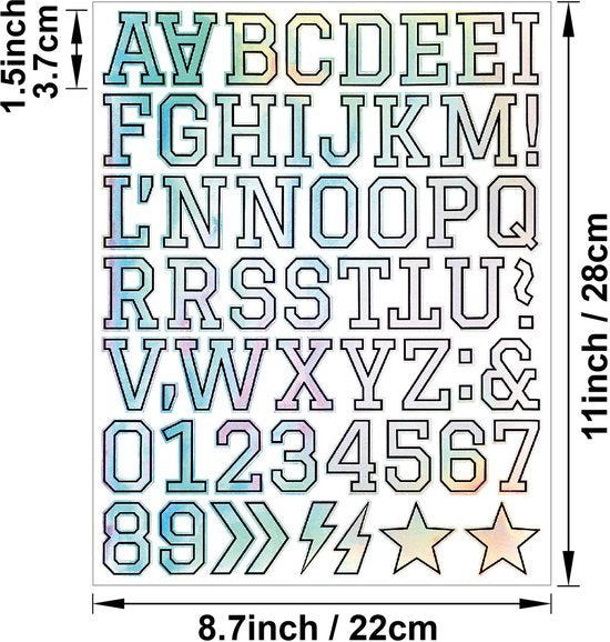 Letter stickers - 10-sheet vinyl letter stickers - 1.5-inch self-adhesive alphabet and number stickers - waterproof - suitable for mailboxes, windows, doors, cars, boats, house numbers (Style B) - Image 2