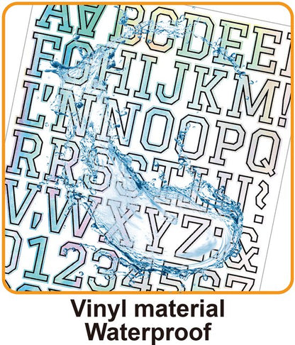 Letter stickers - 10-sheet vinyl letter stickers - 1.5-inch self-adhesive alphabet and number stickers - waterproof - suitable for mailboxes, windows, doors, cars, boats, house numbers (Style B) - Image 5