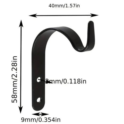 Hanging hooks - Set of 4 - Wall mounting - Suitable for bird feeders - Black - Suitable for indoor and outdoor use - Image 6