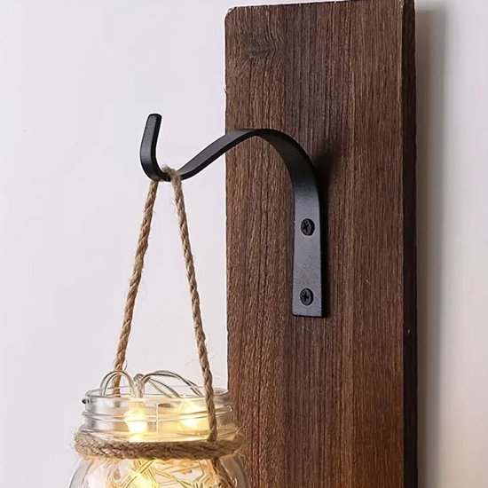 Hanging hooks - Set of 4 - Wall mounting - Suitable for bird feeders - Black - Suitable for indoor and outdoor use - Image 7