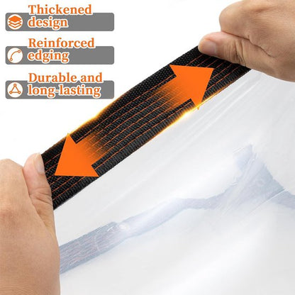 Transparent tarpaulin with eyelets, transparent tarpaulin for outdoor use, waterproof film, woven tarpaulin, canvas, awning, durable, weatherproof, multifunctional tarpaulin 1 x 3m - Image 4