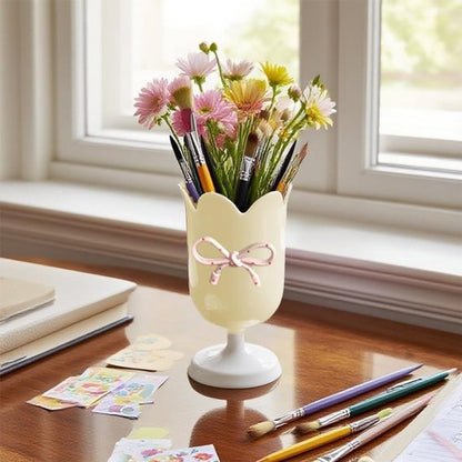 Tulip-shaped pen holder - pen rack - creative desk decoration - refined (Purple) - Image 6