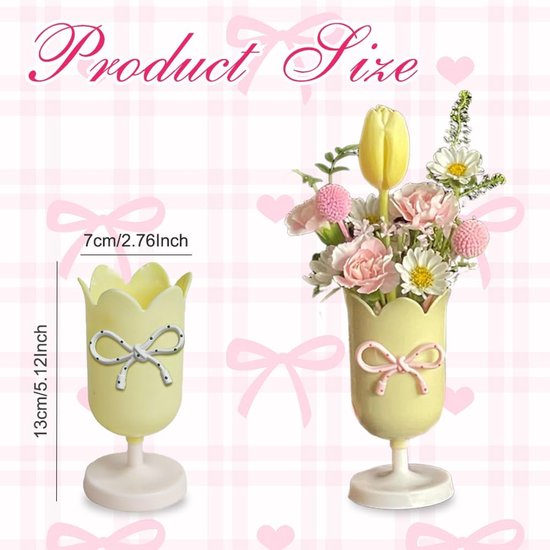 Tulip-shaped pen holder - pen rack - creative desk decoration - refined (Pink) - Image 5