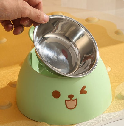 Cat Litter Box - Cat Food Bowl - Non-Slip Design - Pet Food Bowl - Plastic and Stainless Steel Design - Suitable for Cats and Small Dogs - Purple - Image 2