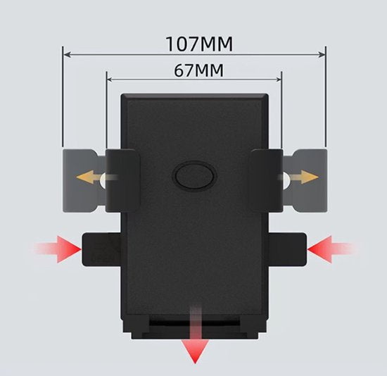 Phone Stand - Bike Phone Holder - Anti-slip Design - Lock in One Second - 360° Rotation - Suitable for Bicycle and Motorcycle Handlebars from 15mm to 28mm, Compatible with Smartphones from 4.7 to 7.1 Inches - Black - Image 2