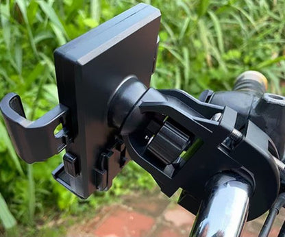 Phone Stand - Bike Phone Holder - Anti-slip Design - Lock in One Second - 360° Rotation - Suitable for Bicycle and Motorcycle Handlebars from 15mm to 28mm, Compatible with Smartphones from 4.7 to 7.1 Inches - Black - Image 4