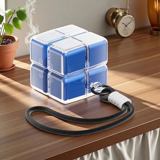 Medicine box - 7-day medicine box - Weekly pill box - Portable pill box for travel - Easy to open - 8 compartments - For storing vitamins and medicines - Blue - Image 3