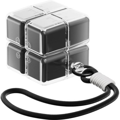 Medicine box - 7-day medicine box - Weekly pill box - Portable pill box for travel - Easy to open - 8 compartments - For storing vitamins and medicines - Black