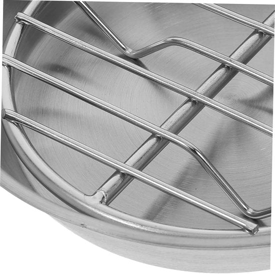 Baking tray for air fryer - Air fryer baking pan - Air fryer accessories - Baking tray with rack - Made of 304 stainless steel - 12 cm - Image 2