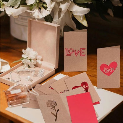 Set of 6 Valentine's Day Envelopes - Valentine's Day and Mother's Day Cards - Hollowed Heart Flowers - Birthday Party Supplies - Wedding Invitations - Image 5