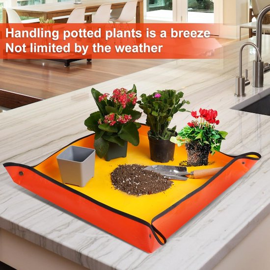Houseplant Transplant Mat – Foldable and Portable Transplanting Mat to Prevent Soil Spills – Ideal for Succulents – Garden Gift for Plant Lovers (27" x 27") - Image 2