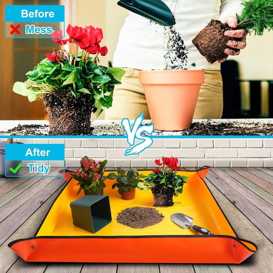 Houseplant Transplant Mat – Foldable and Portable Transplanting Mat to Prevent Soil Spills – Ideal for Succulents – Garden Gift for Plant Lovers (27" x 27") - Image 4