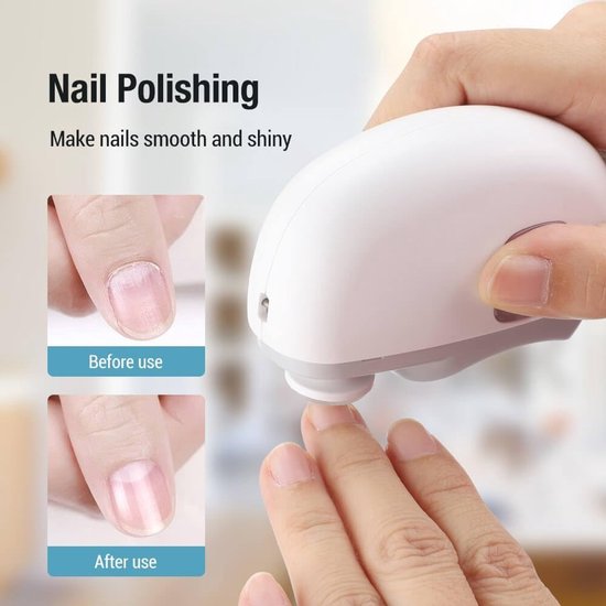 3-in-1 Electric Nail Clipper with LED Polishing Function – Safe Nail Cutting and Care for Seniors and Adults（Pink） - Image 6