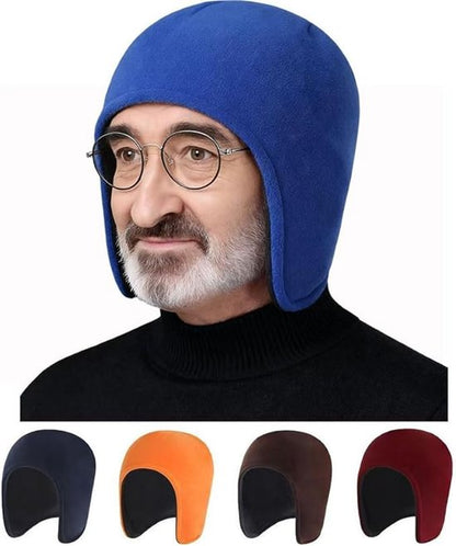 Winter hat for men and women – Thermal, windproof hat with ear flaps, ideal for sleeping, motorcycling and outdoor activities (Blue) - Image 4