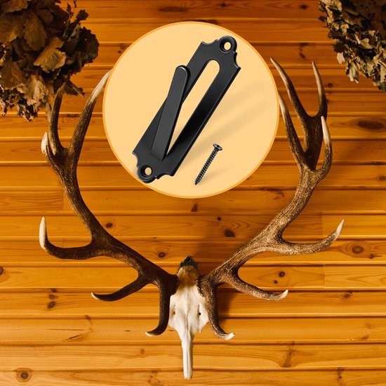 6-Piece Skull Wall Hook Set - Black Steel Hook for Decoration - Includes Mounting Kit - Image 4