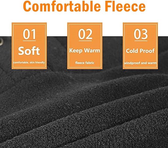 Windproof Hat – Warm Fleece Ski Mask & Winter Mask – Face & Neck Protector for Cold Weather – Suitable for Motorcycling, Cycling & Outdoors – Unisex（Black） - Image 2