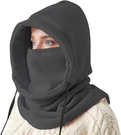 Windproof Hat – Warm Fleece Ski Mask & Winter Mask – Face & Neck Protector for Cold Weather – Suitable for Motorcycling, Cycling & Outdoors – Unisex（Gray）