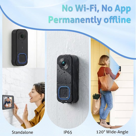 Wireless Doorbell with Camera - 1080P Image & 4.5 Inch Screen - No WiFi Required - Range Up to 120m - Night Vision - Image 3
