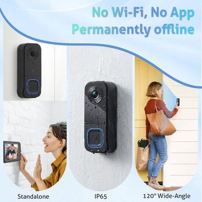 Wireless Doorbell with Camera - 1080P Image & 4.5 Inch Screen - No WiFi Required - Range Up to 120m - Night Vision - Image 3