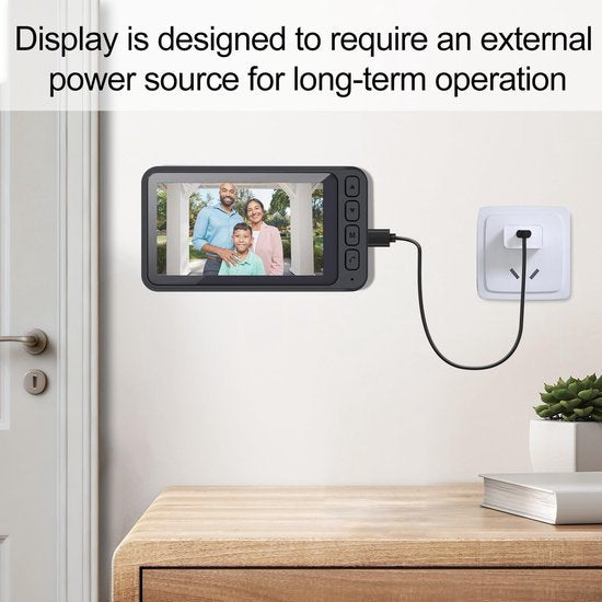 Wireless Doorbell with Camera - 1080P Image & 4.5 Inch Screen - No WiFi Required - Range Up to 120m - Night Vision - Image 7