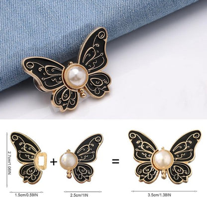 Waistband Tighteners - 8 Sets - Removable Butterfly Clips Jeans Buttons for Loose Jeans - Adjustable Waistband Buckles - No Sewing and No Tools Required - Decorative Butterfly Waistband Buckles | Jeans Buttons Pins - Image 7