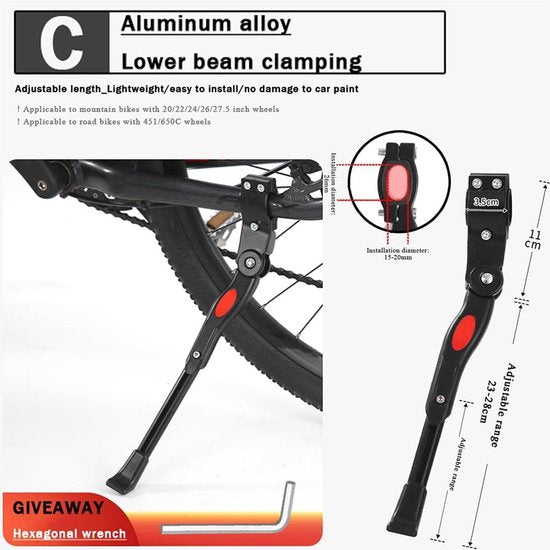 Bicycle stand - Adjustable bicycle stand - Anti-wear stand Bicycle stand 20-27.5 inch wheels - Image 4