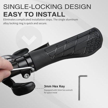 Bicycle grips - Mountain bike grips - 1 pair, including installation tools - Ergonomic bicycle grips | Green Gripps - Image 2