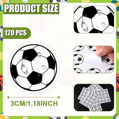 Football Stickers - Waterproof Vinyl Stickers - Suitable for laptops, water bottles, notebooks and mobile phones - Ideal gift for football players, teams and fans - Sports Stickers - 10 sheets, 120 pieces - Image 3