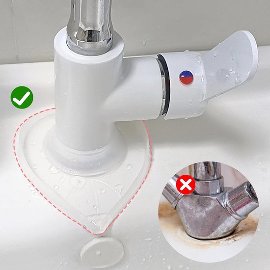 Tap mats - 2 pieces - Kitchen taps and sinks - Waterproof tap covers - Splash guard, limescale protector, waterproof cover for bathroom taps - Image 3