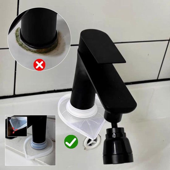 Tap mats - 2 pieces - Kitchen taps and sinks - Waterproof tap covers - Splash guard, limescale protector, waterproof cover for bathroom taps - Image 5