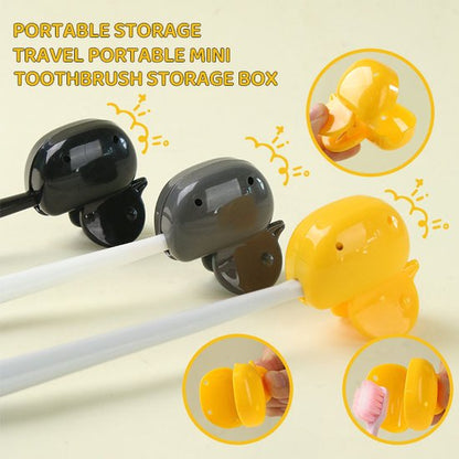 Set of 10 Toothbrush Holders - Portable Toothbrush Protectors - Clip-on Toothbrush Head Covers - Cute Duck Design - Image 2