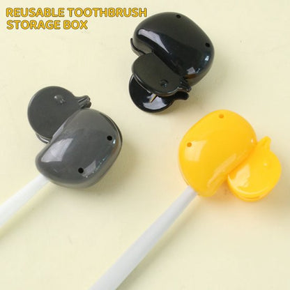 Set of 10 Toothbrush Holders - Portable Toothbrush Protectors - Clip-on Toothbrush Head Covers - Cute Duck Design - Image 3