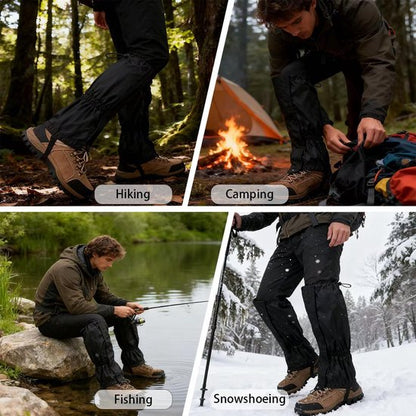 Lightweight Waterproof Leg Warmers - Adjustable Snow Boot Gaiters, Unisex - Suitable for Hiking, Skiing, Mountaineering and Outdoor Activities - Image 4