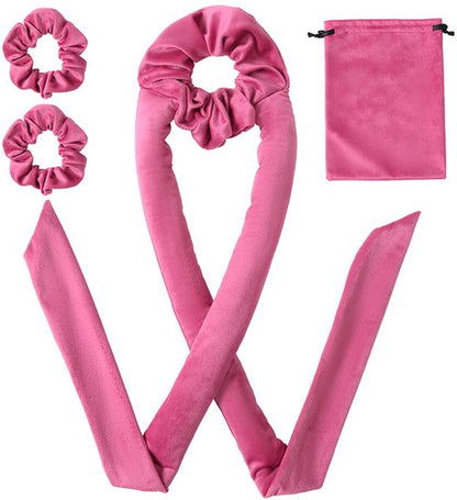 Piece Hair Rollers - Curling Iron for Women - Includes Storage Bag - Creates Long Lasting Curls Without Heat（Pink Red）