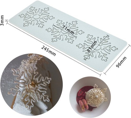 Baking Molds (3-Piece Set) - Silicone Baking Molds - Maple Leaf, Clover, and Snowflake Patterns - Suitable for baking chocolate, candy, and cupcakes, this is a handy tool for creating fun homemade desserts - Image 6