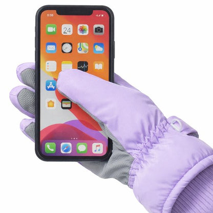 Gloves - Children's Gloves - Children's Ski Gloves - Touchscreen Gloves - Windproof - Warm - Suitable for children from 8 to 14 years in winter - Purple - Image 4