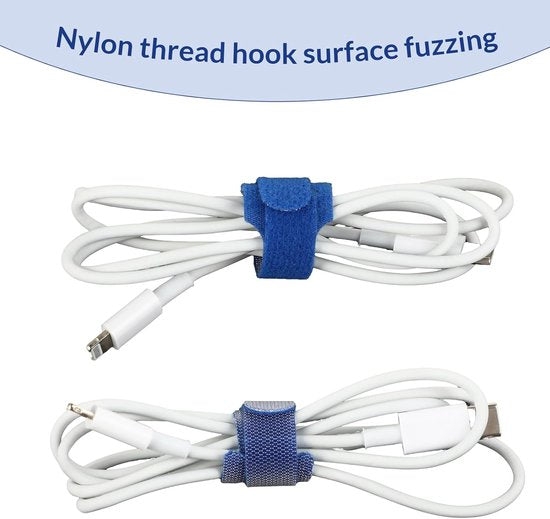 Cable Clips - 120 Pieces - Reusable Cable Ties - Cable Ties for Data Cable Management - Ideal for Cable Management in the Home, Office, Garden and More - Available in 6 Mixed Colors - Image 7
