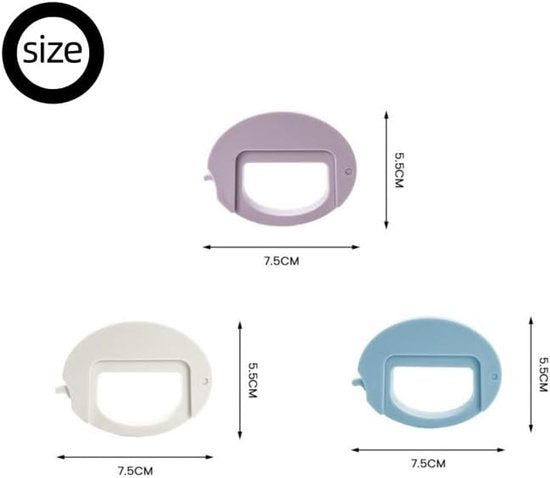 3-Pack of Food Clips - Universal for Snack & Grain Bags - Airtight & Available in 3 Colors - 7.5x5.5 cm - Image 8