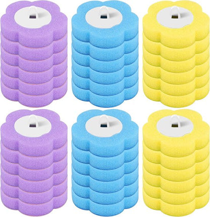 36 Piece Toilet Brush Replacement Heads - With Cleaning Solution & Fragrance - 360° Deep Cleaning - For Hard-to-Reach Corners
