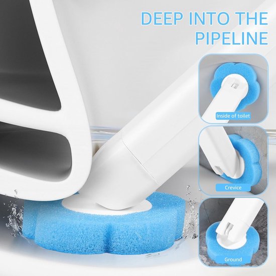 36 Piece Toilet Brush Replacement Heads - With Cleaning Solution & Fragrance - 360° Deep Cleaning - For Hard-to-Reach Corners - Image 7
