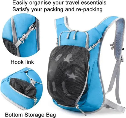 Backpack with 2L Water Bag - Running Vest - Adjustable Lightweight Cycling Backpack - Suitable for Hiking and Cycling（Black） - Image 4